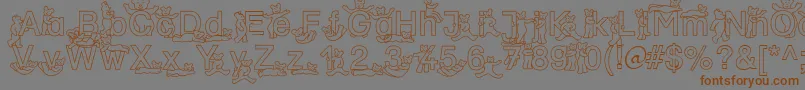 SpDrBy2Db Font – Brown Fonts on Gray Background