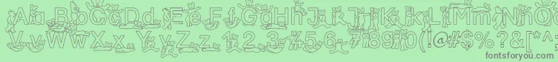 SpDrBy2Db Font – Gray Fonts on Green Background