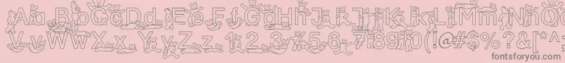 SpDrBy2Db Font – Gray Fonts on Pink Background