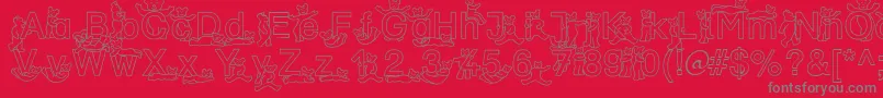 SpDrBy2Db Font – Gray Fonts on Red Background