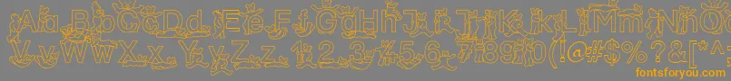 SpDrBy2Db Font – Orange Fonts on Gray Background