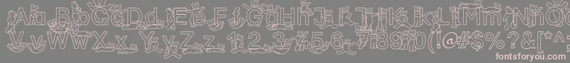 SpDrBy2Db Font – Pink Fonts on Gray Background