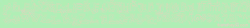 SpDrBy2Db Font – Pink Fonts on Green Background