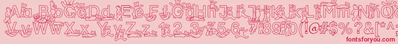 SpDrBy2Db Font – Red Fonts on Pink Background