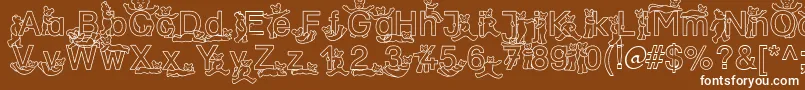 SpDrBy2Db Font – White Fonts on Brown Background