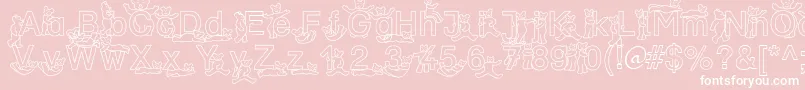 SpDrBy2Db Font – White Fonts on Pink Background