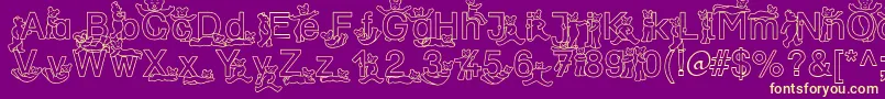 SpDrBy2Db Font – Yellow Fonts on Purple Background