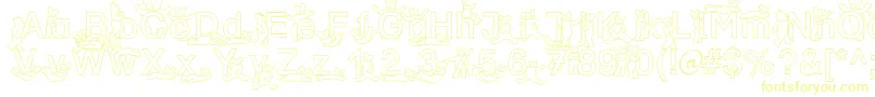 SpDrBy2Db-Schriftart – Gelbe Schriften