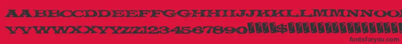 Mysteryforest Font – Black Fonts on Red Background