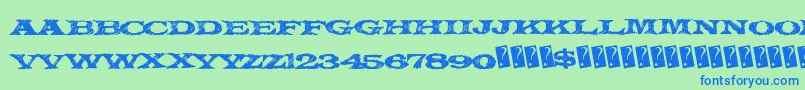 Mysteryforest Font – Blue Fonts on Green Background