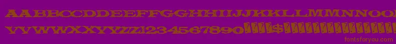 Mysteryforest Font – Brown Fonts on Purple Background