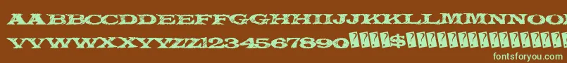 Mysteryforest Font – Green Fonts on Brown Background