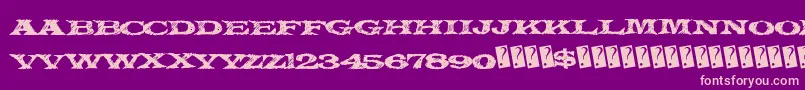 Mysteryforest Font – Pink Fonts on Purple Background