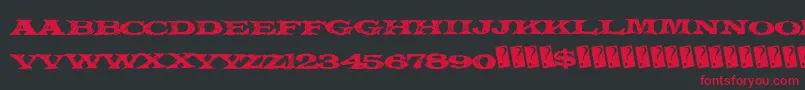Mysteryforest Font – Red Fonts on Black Background