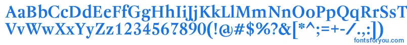 フォントRegentProBold – 白い背景に青い文字