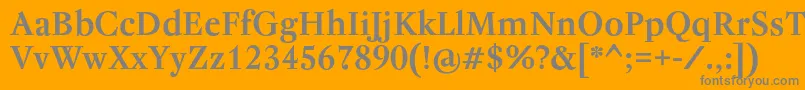 RegentProBold Font – Gray Fonts on Orange Background