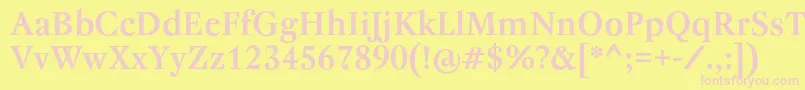 RegentProBold Font – Pink Fonts on Yellow Background