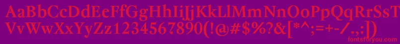 RegentProBold Font – Red Fonts on Purple Background