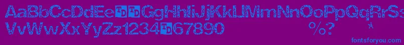 ZrexTrialVersion Font – Blue Fonts on Purple Background