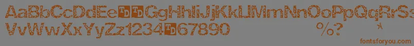 ZrexTrialVersion Font – Brown Fonts on Gray Background