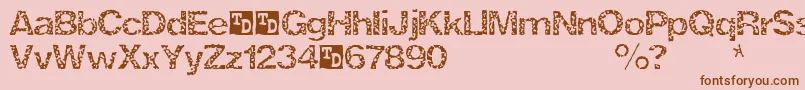 ZrexTrialVersion Font – Brown Fonts on Pink Background