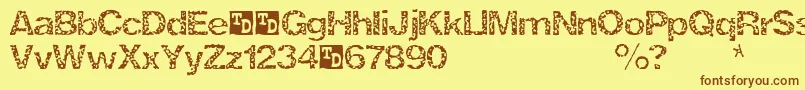 ZrexTrialVersion Font – Brown Fonts on Yellow Background