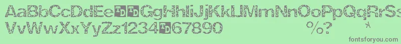 フォントZrexTrialVersion – 緑の背景に灰色の文字