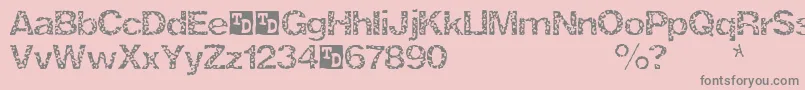 フォントZrexTrialVersion – ピンクの背景に灰色の文字