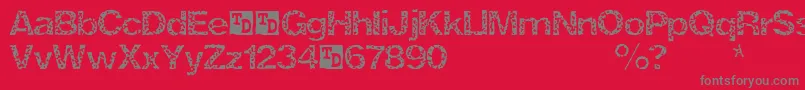 ZrexTrialVersion Font – Gray Fonts on Red Background