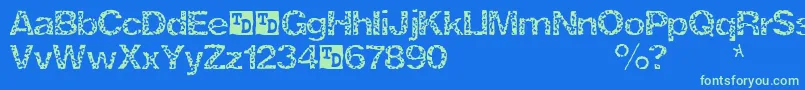 ZrexTrialVersion Font – Green Fonts on Blue Background