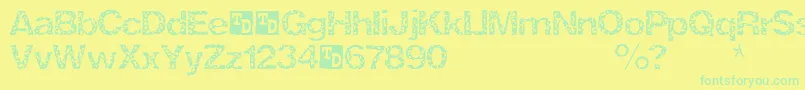 ZrexTrialVersion Font – Green Fonts on Yellow Background