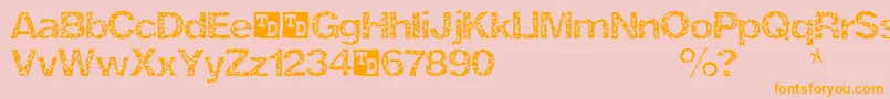 ZrexTrialVersion Font – Orange Fonts on Pink Background