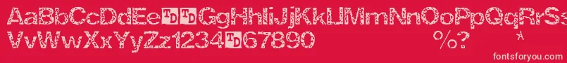 ZrexTrialVersion Font – Pink Fonts on Red Background