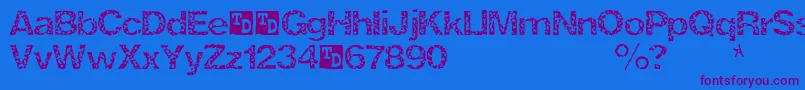 ZrexTrialVersion Font – Purple Fonts on Blue Background