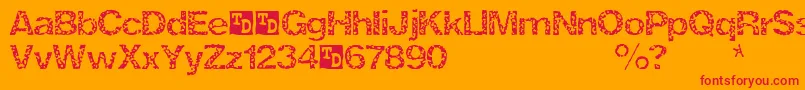 ZrexTrialVersion Font – Red Fonts on Orange Background