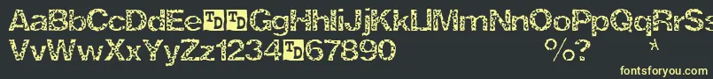 ZrexTrialVersion Font – Yellow Fonts on Black Background