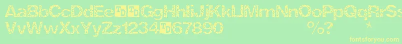 ZrexTrialVersion Font – Yellow Fonts on Green Background