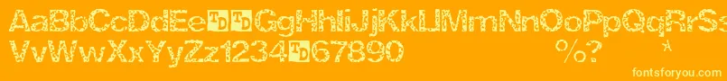 ZrexTrialVersion Font – Yellow Fonts on Orange Background