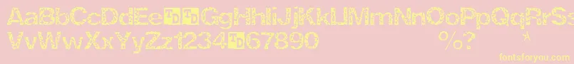 ZrexTrialVersion Font – Yellow Fonts on Pink Background