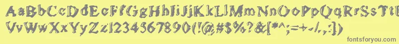 Golds-Schriftart – Graue Schriften auf gelbem Hintergrund