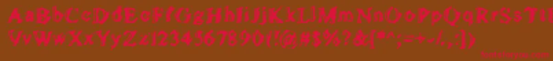 Golds Font – Red Fonts on Brown Background