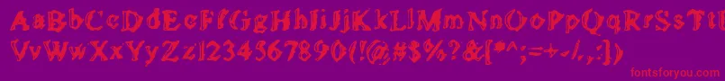 Golds Font – Red Fonts on Purple Background