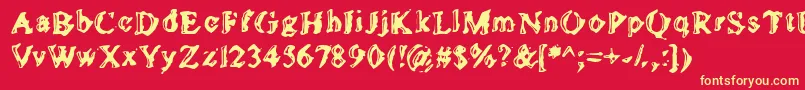 Golds Font – Yellow Fonts on Red Background