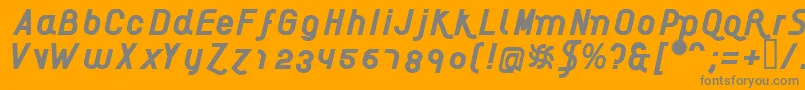 AikelsoBi Font – Gray Fonts on Orange Background