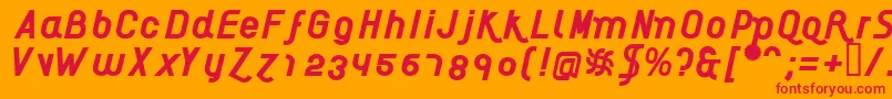 AikelsoBi Font – Red Fonts on Orange Background