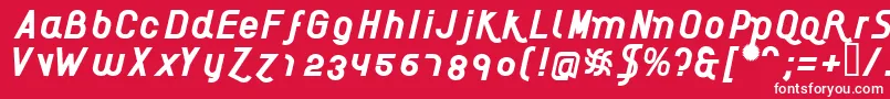 フォントAikelsoBi – 赤い背景に白い文字