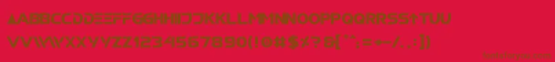 RobotechGxNormal Font – Brown Fonts on Red Background