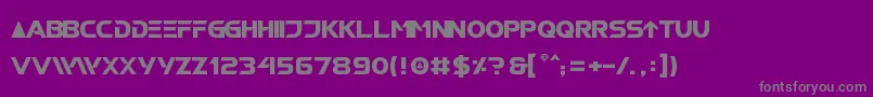 フォントRobotechGxNormal – 紫の背景に灰色の文字