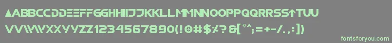 Czcionka RobotechGxNormal – zielone czcionki na szarym tle