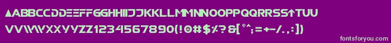 RobotechGxNormal-fontti – vihreät fontit violetilla taustalla